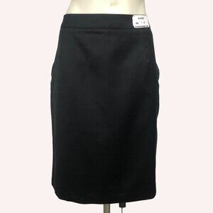 Nwt Linden Grey Black Wool Blend A Line Skirt Size 10